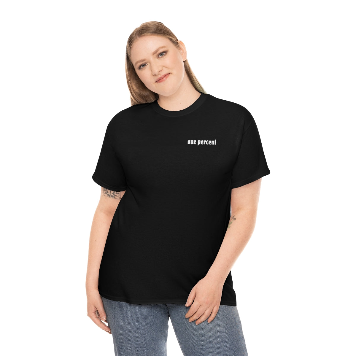 One Percent Black Standard Unisex Heavy Cotton Tee