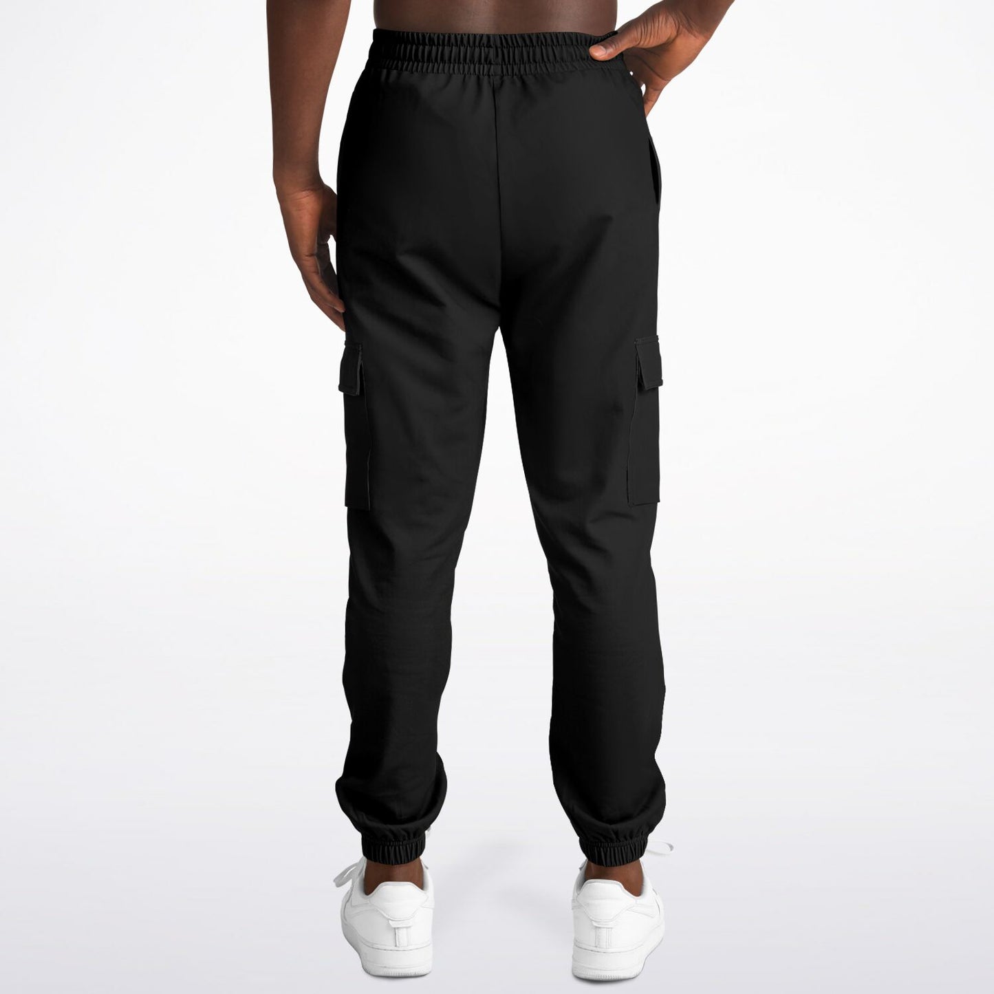 1% Wreath Logo Cargo Black Pants