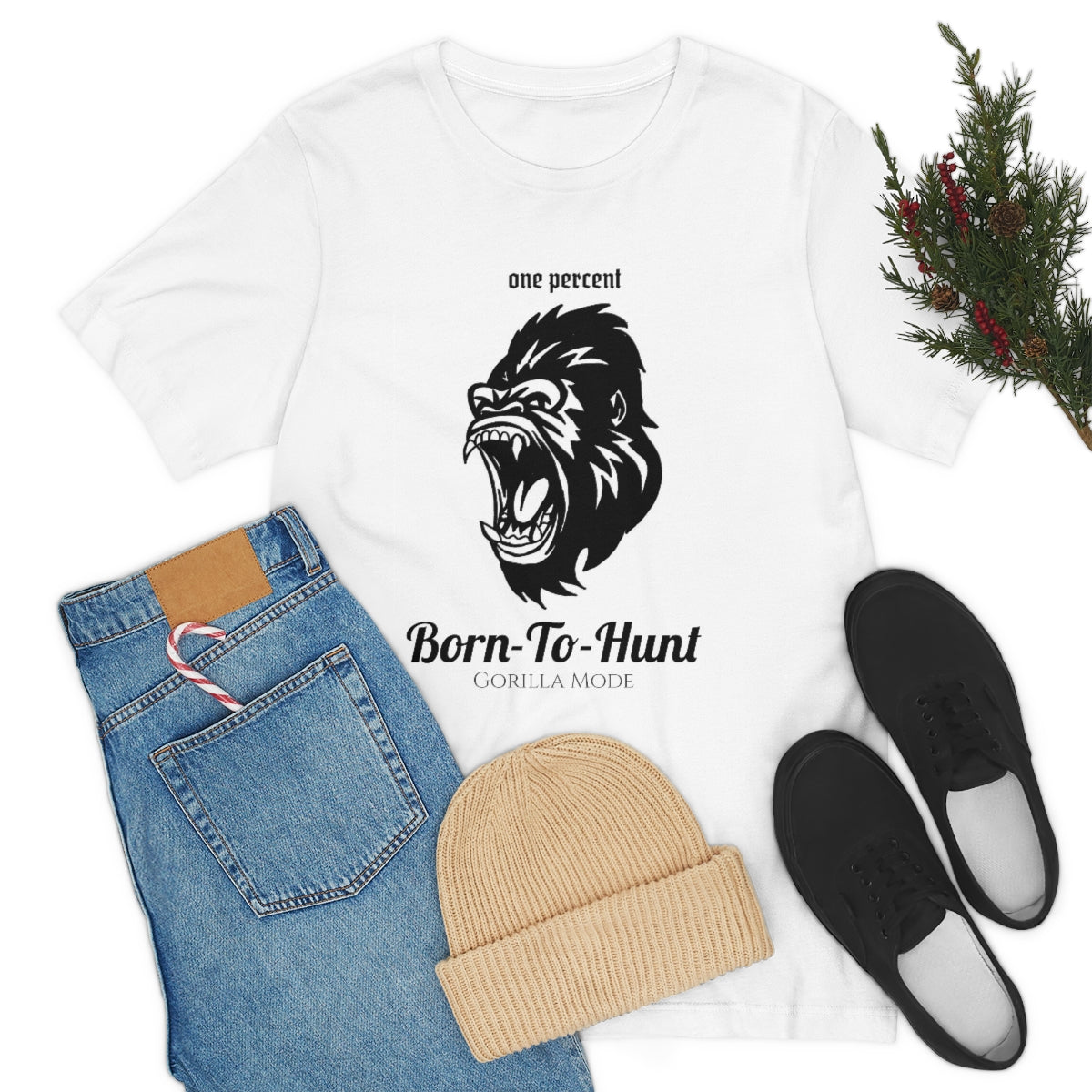 Born to Hunt Gorilla Unisex Jersey Short Sleeve Tee | One Percent
