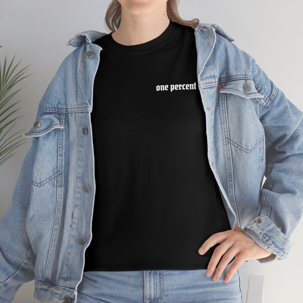 One Percent Black Standard Unisex Heavy Cotton Tee