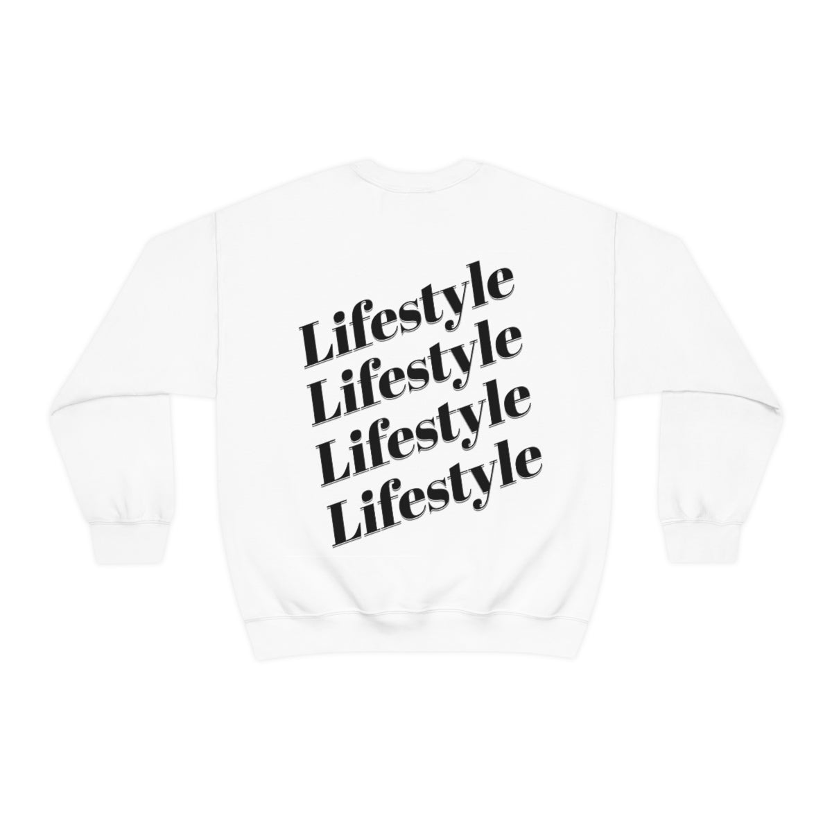 1% Badge Continuous Progress Unisex Heavy Blend Crewneck Sweatshirt | Lifestyle 4X Backside