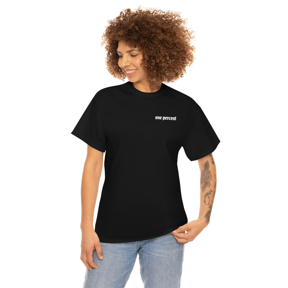 One Percent Black Standard Unisex Heavy Cotton Tee