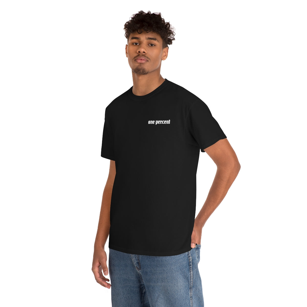 One Percent Black Standard Unisex Heavy Cotton Tee