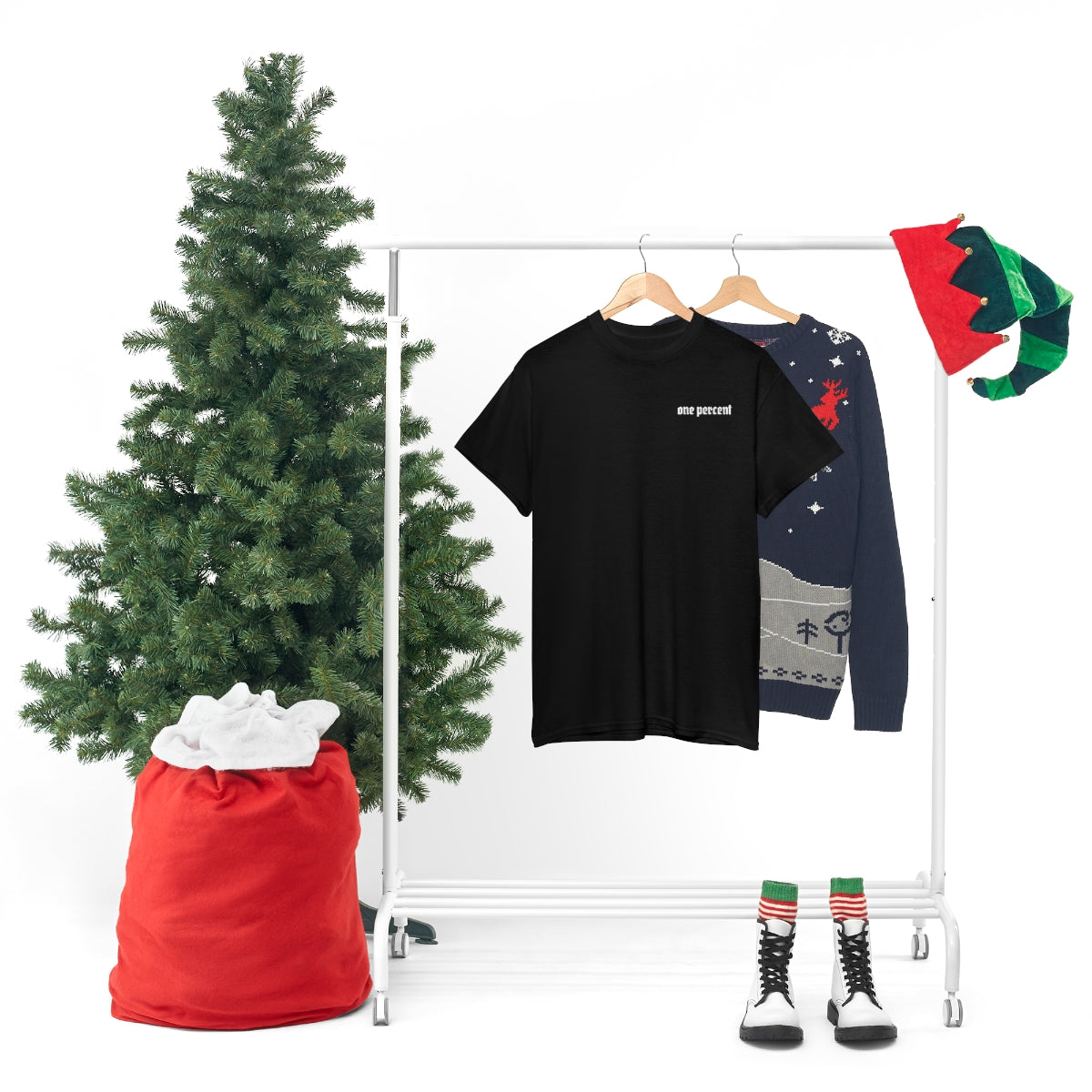 One Percent Black Standard Unisex Heavy Cotton Tee