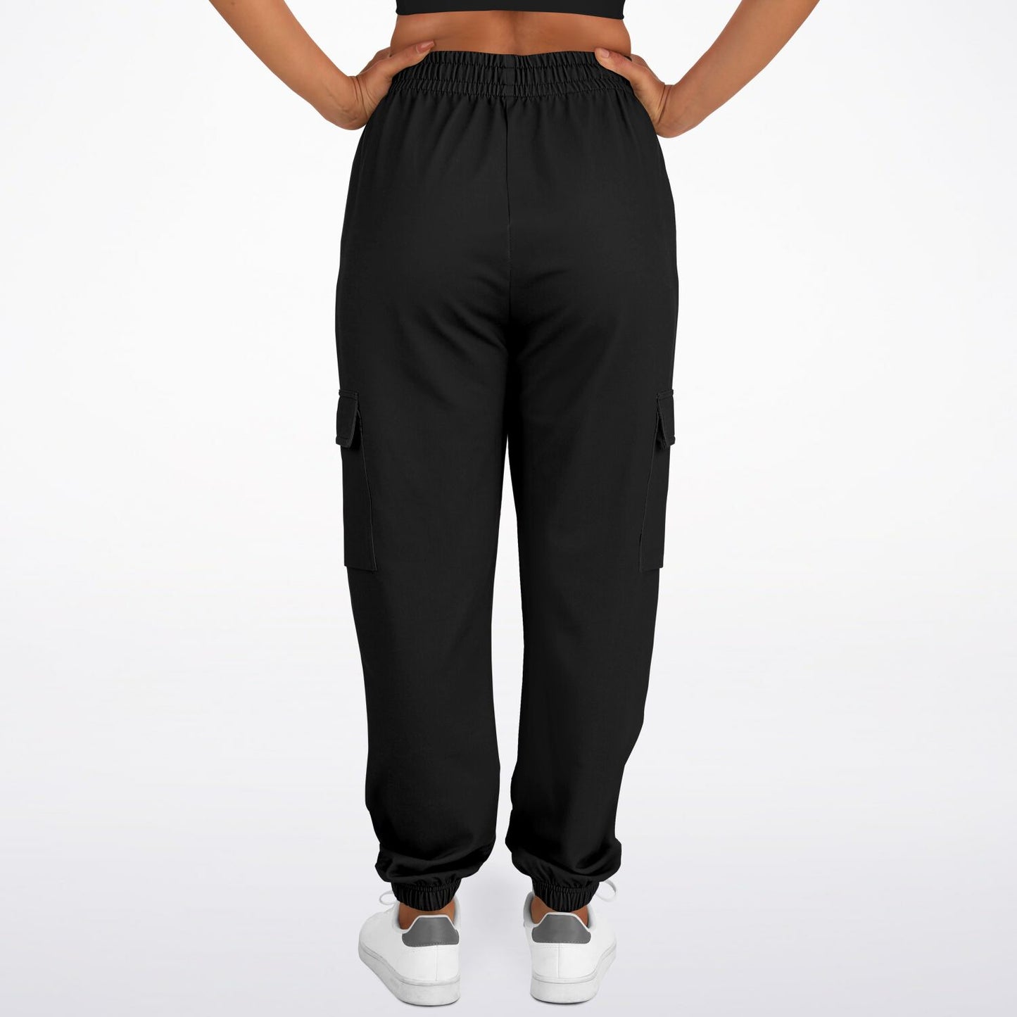 1% Wreath Logo Cargo Black Pants