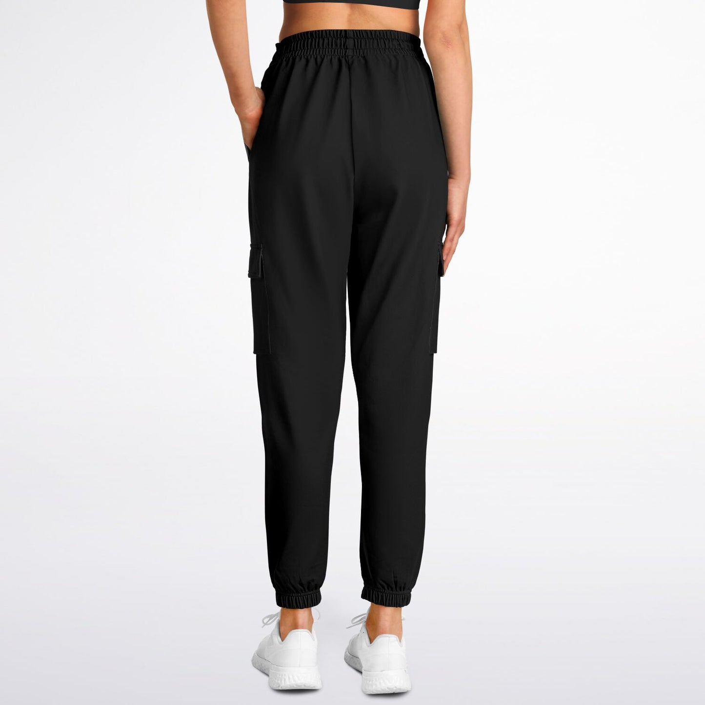 1% Wreath Logo Cargo Black Pants