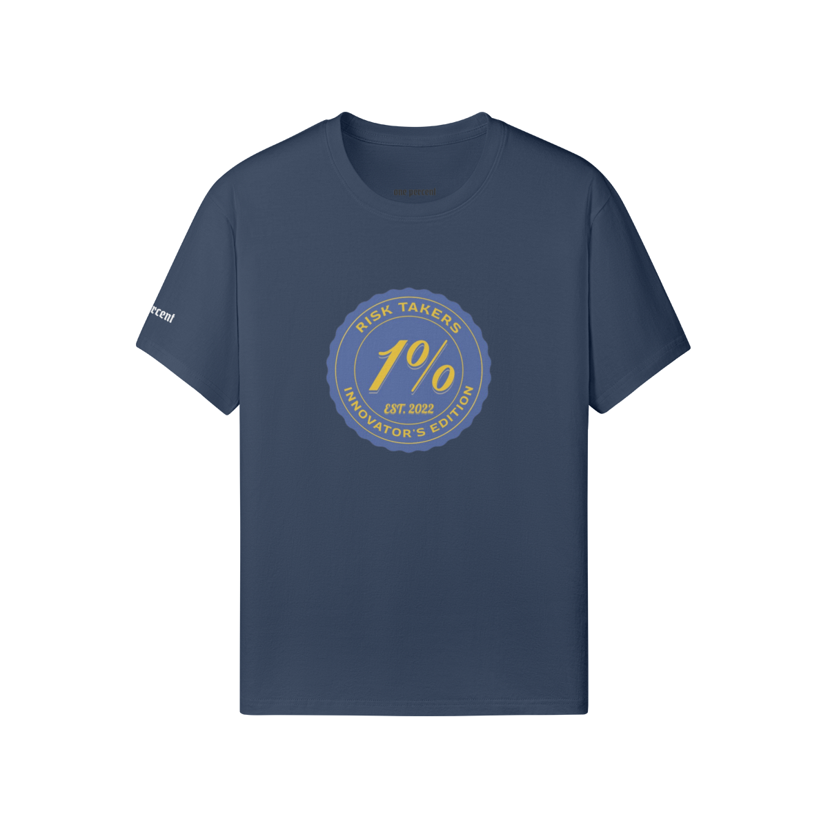 1% Badge | Risk Takers Unisex Classic Fit Crew Neck T-shirt