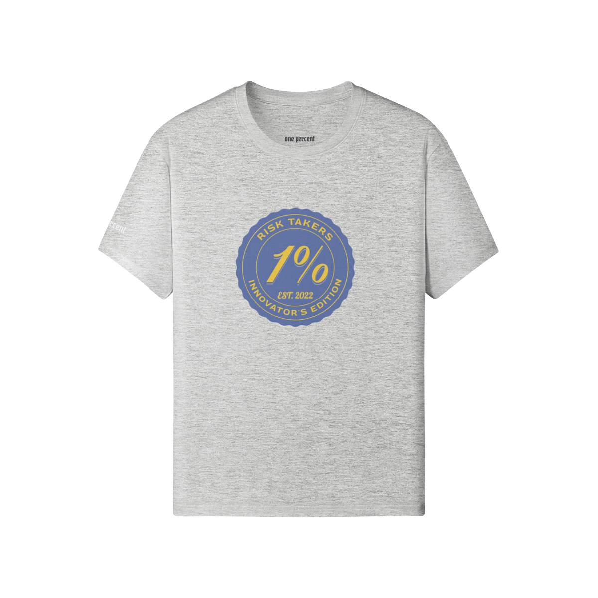 1% Badge | Risk Takers Unisex Classic Fit Crew Neck T-shirt