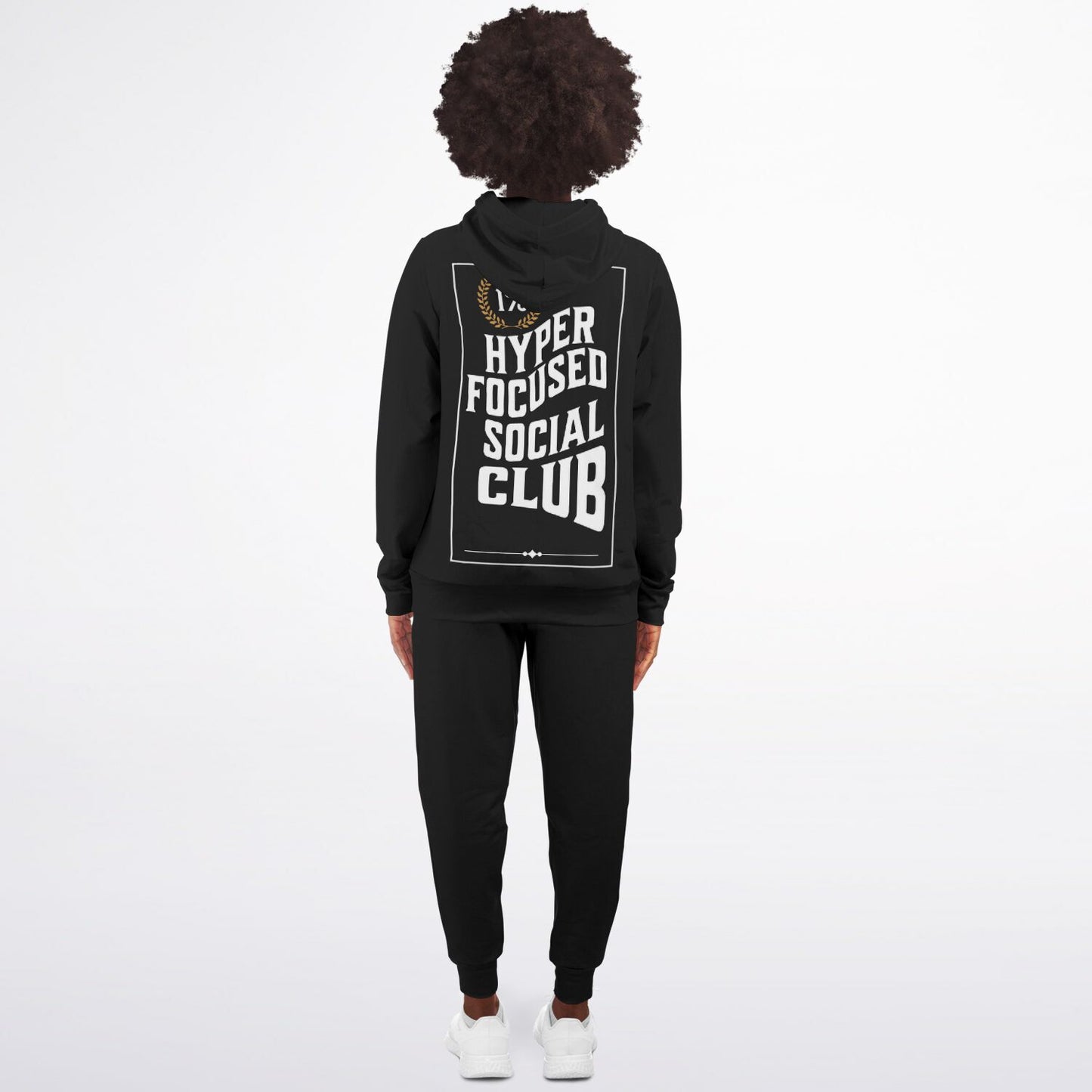 1% Wreath Black Zipper Tracksuit Hyper Focused Social Club | One Percent