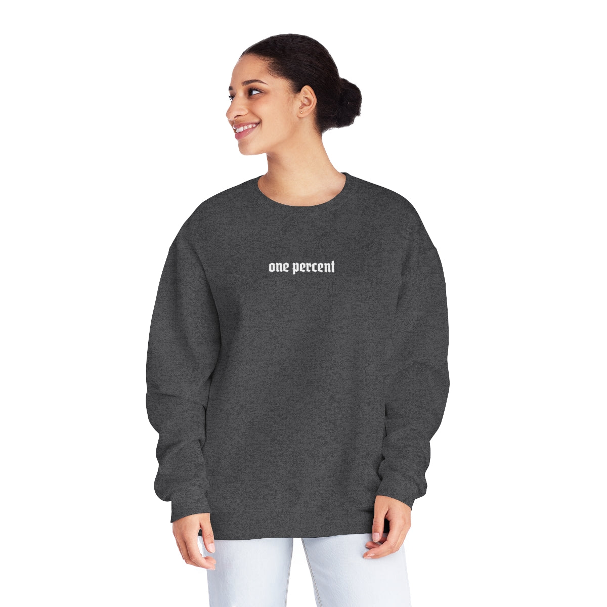 Crewneck Sweatshirt One Percent | Unisex NuBlend® Style Warm Winter Layers All Year Round Unisex