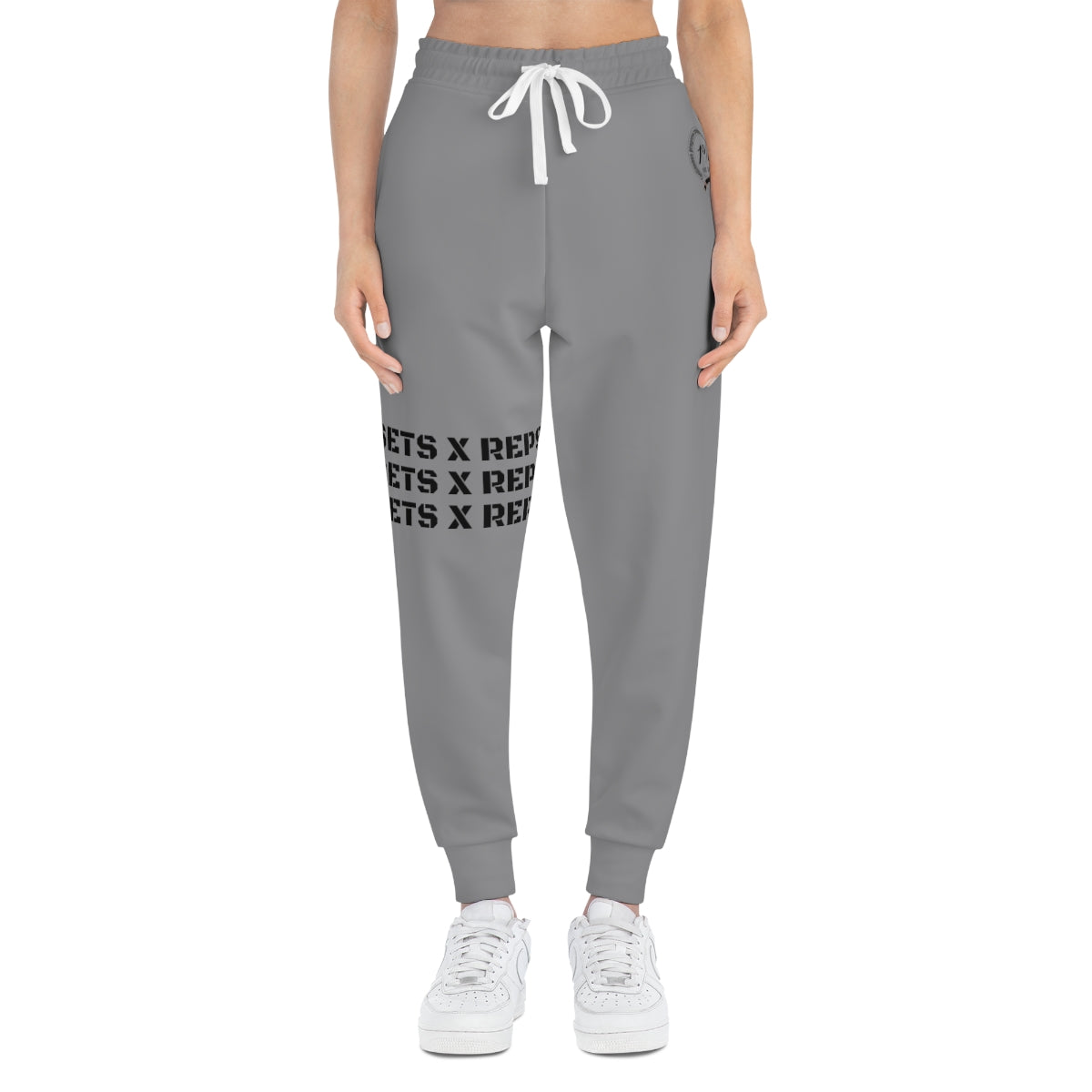 One Percent Unisex Athletic Joggers Sets X Reps Gray Comfortable Fabric