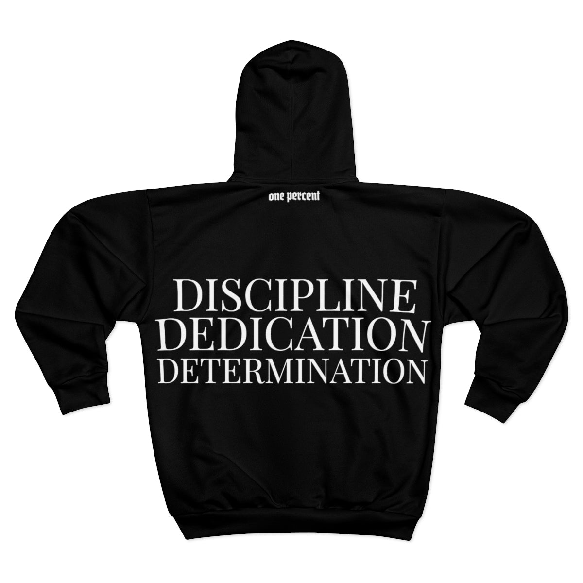 3D Discipline, Dedication, Determination | Black Unisex Zipper Tracksuit