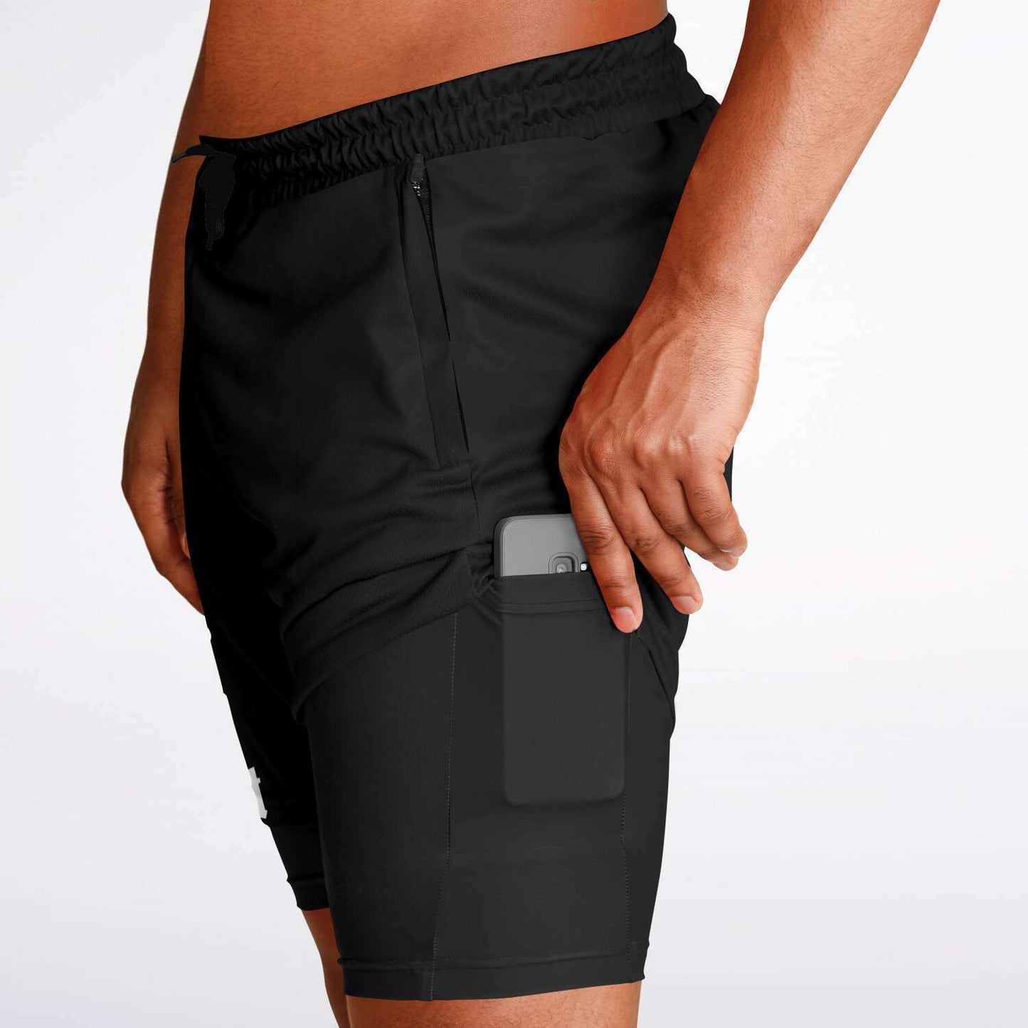 Black Shorts 2 in 1 Mesh Fabric | One Percent