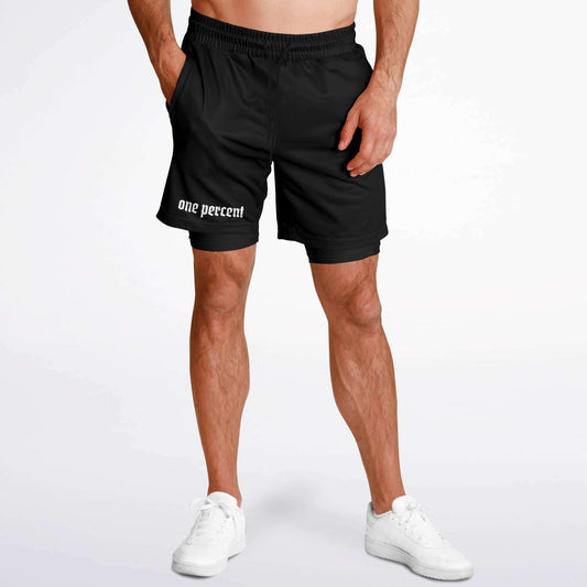 Black Shorts 2 in 1 Mesh Fabric | One Percent