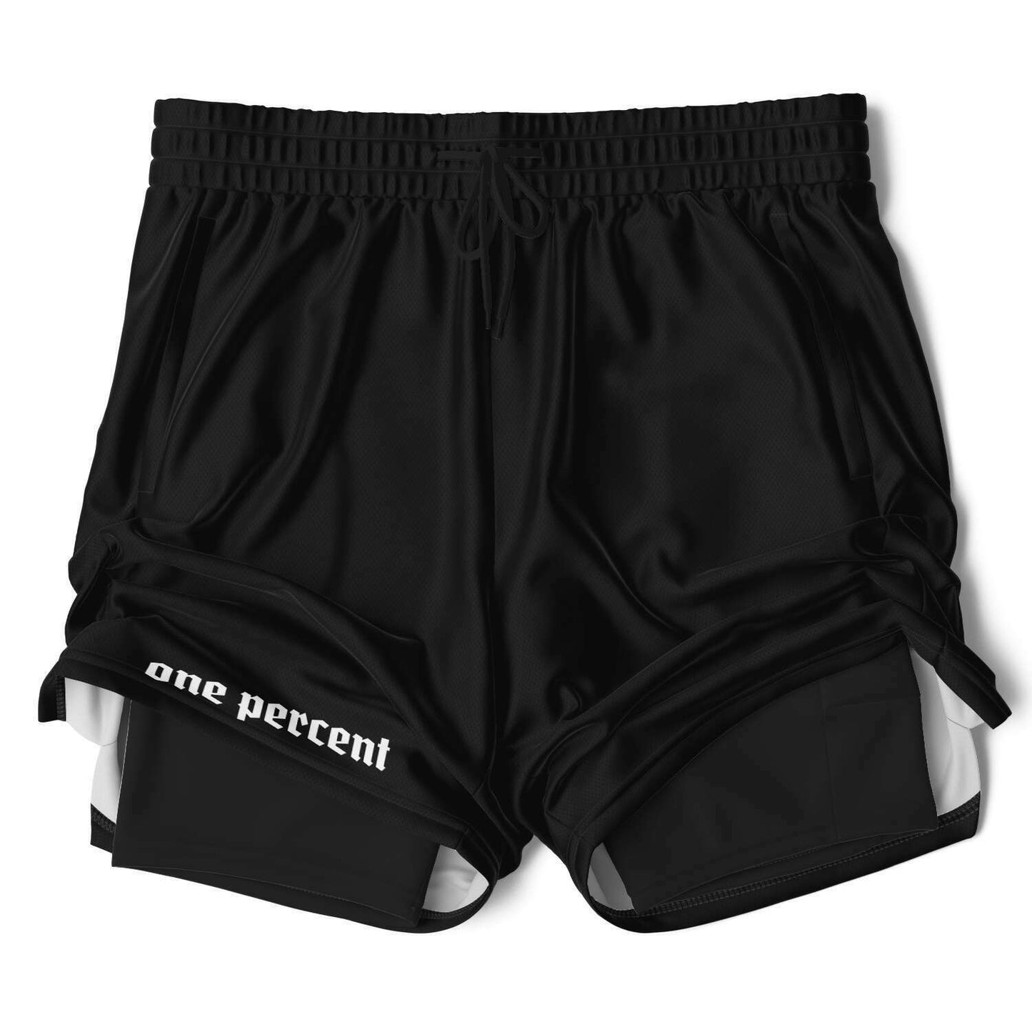 Black Shorts 2 in 1 Mesh Fabric | One Percent