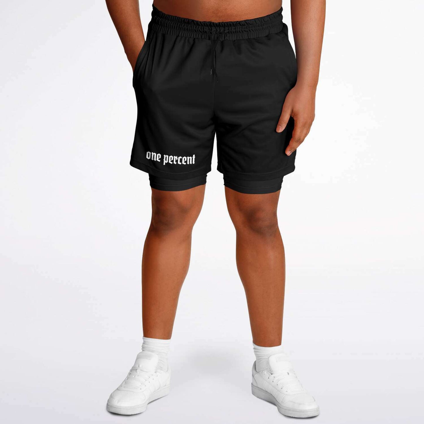 Black Shorts 2 in 1 Mesh Fabric | One Percent