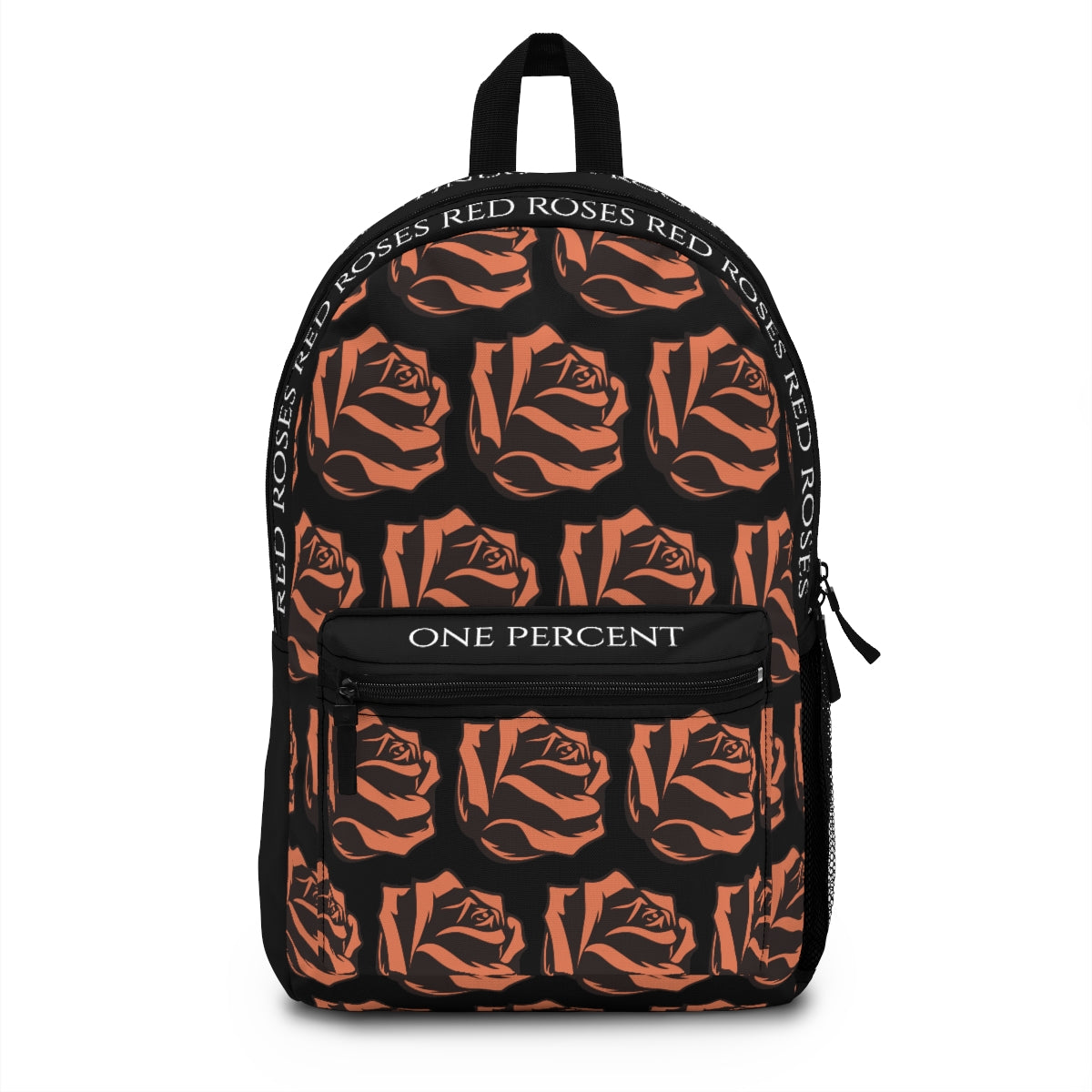 One Percent | Continuous Growth Until I Perish. Red Roses Backpack