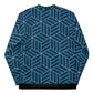 Japanese Geometric Pattern Unisex Bomber Jacket