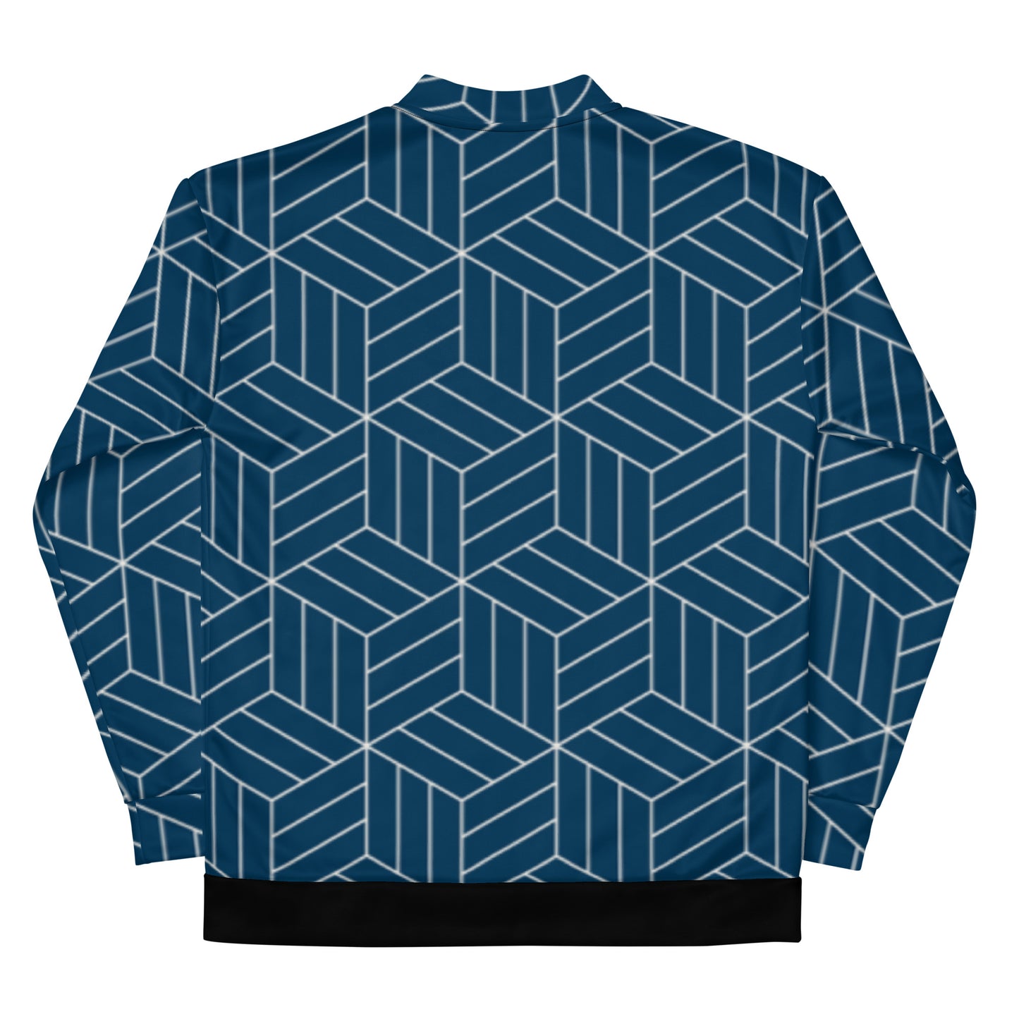 Japanese Geometric Pattern Unisex Bomber Jacket