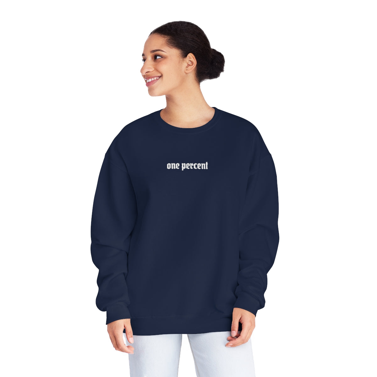 Crewneck Sweatshirt One Percent | Unisex NuBlend® Style Warm Winter Layers All Year Round Unisex