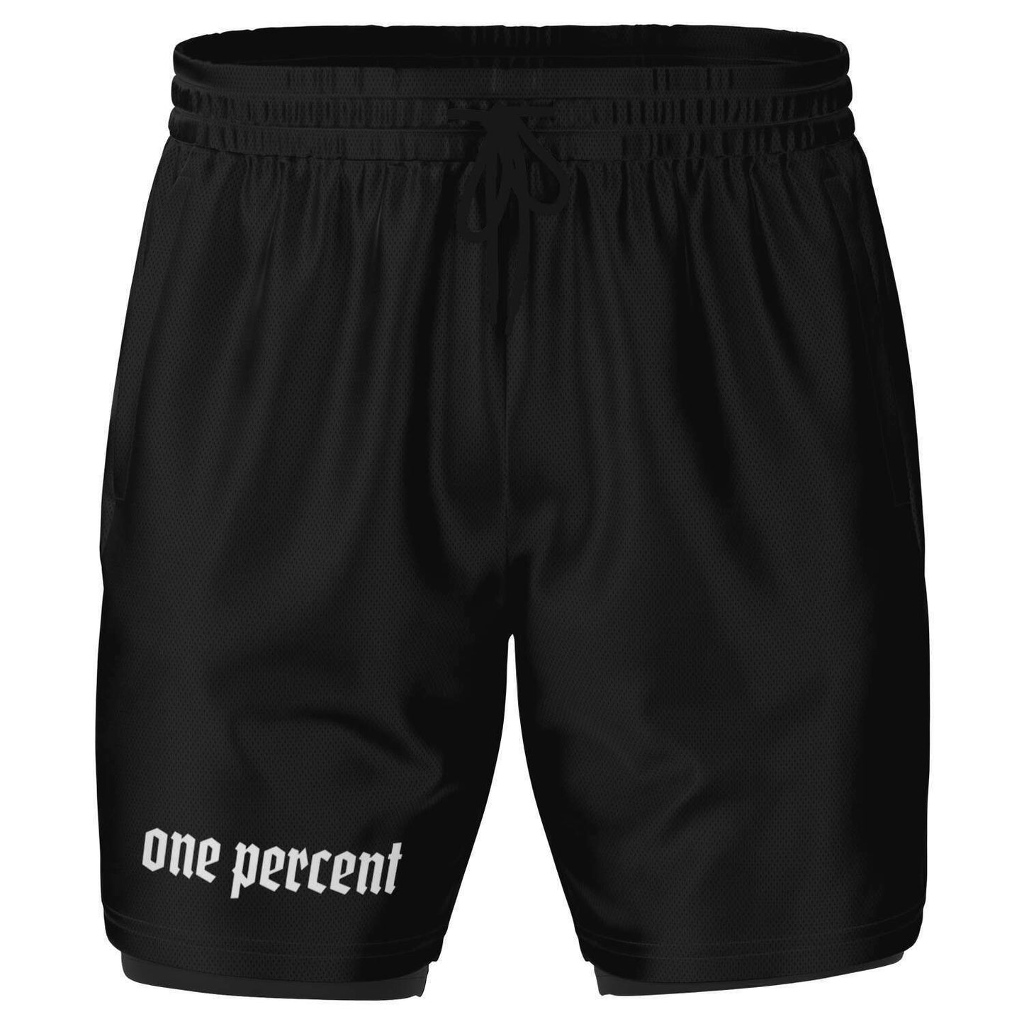 Black Shorts 2 in 1 Mesh Fabric | One Percent