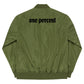 Premium recycled bomber jacket Lotus Flower Style | One Percent