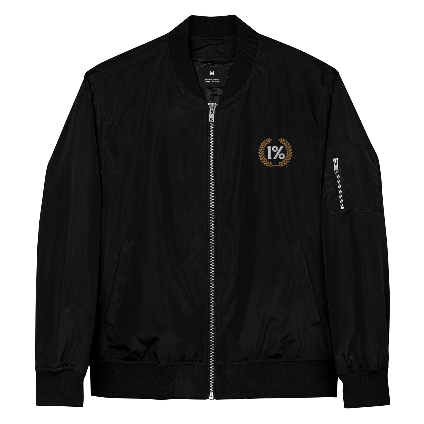 1% Wreath Premium recycled bomber jacket | One Percent