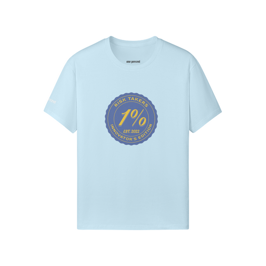 1% Badge | Risk Takers Unisex Classic Fit Crew Neck T-shirt